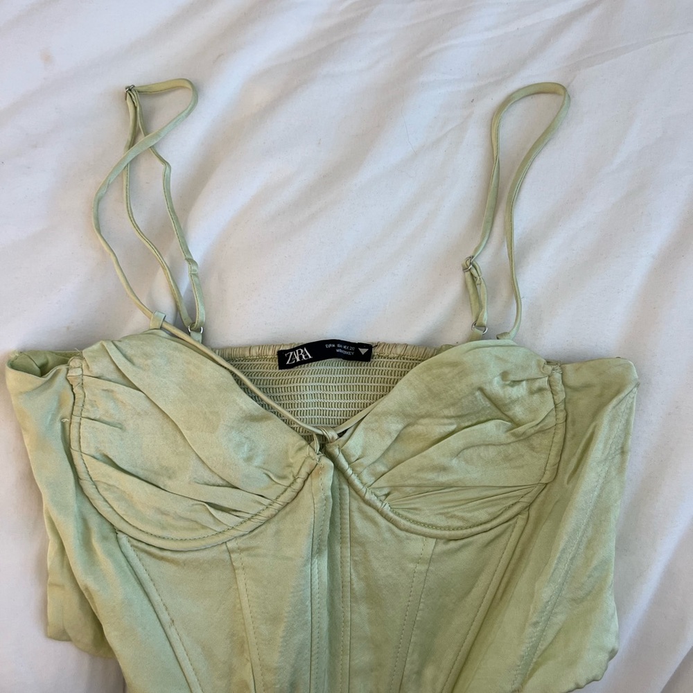 Zara Light Green Crop Top